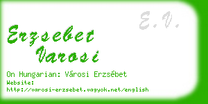 erzsebet varosi business card